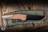 MachineWise Sonora Button Lock Folding Knife Streamline PVD Titanium Carbonitride 3.35" S90V Drop Point DLC 2040