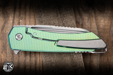 MachineWise Mojave Folding Knife Grenade Green Titanium 3.45" S90V Reverse Tanto Stonewash