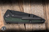 Koenig Knives Mini Goblin Frame Lock Flipper Knife Forest Green Camo Quartz Titanium 3" M390 Wharncliffe Matte DLC MG9999999-FG