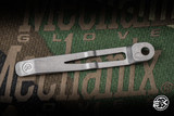 Chris Reeves MIM Pocket Clip & Screw, Glass Blasted