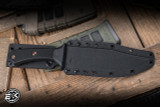 Preowned-RMJ Tactical Jungle Combat Fixed Blade Knife Black  G10 7" Nitro-V Drop Point Graphite Black Cerakote