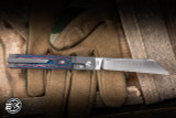 Jack Wolf Knives FeelBetter Jack Folding Knife Miami CamoCarbon 3.38” S90V Wharncliffe Belt Satin