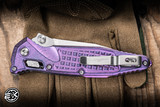 Microtech Marfione Select Socom RAM-LOK Manual Folding Knife Purple Frag Titanium 4" M390 Spear Point Stonewash 160RL-10FRSMS6