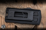 Microtech Exocet II Automatic OTF Money Clip Knife Aluminum 2.3" M390 Dagger Black 1157-1T