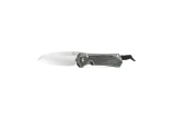 Left Handed-Chris Reeve Knives Small Sebenza 31 Folding Knife Sandblasted Titanium, Black Canvas Micarta Inlay 3" MagnaCut Insingo Stonewash S31-1221
