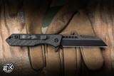  Heretic Knives Jinn Button Lock Flipper Carbon Fiber 3" MagnaCut Wharncliffe Black DLC H213-6A-CF