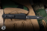 Microtech UTX-70 Gen IV Automatic OTF Knife Machined Aluminum 2.5" M390 Dagger Black 11474-1T