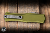 Microtech Hera II Mini Automatic OTF Knife OD Green Aluminum 3" M390 Tanto Apocalyptic 1704M-10APOD