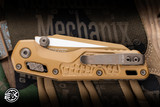 Microtech MSI Mini Ram-Lok Folding Knife Frag Aluminum 3.1" M390 Sheepsfoot RAL 8000 Cerakote 210M-1FRCRA-Z23