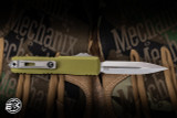 Microtech UTX-70 Gen IV Automatic OTF Knife OD Green Aluminum 2.5" M390 Dagger Stonewash 11474-10OD