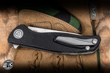 Shirogorov Knives Ursus F95 Folding Knife Black Micarta 3.74" Elmax