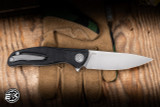 Shirogorov Knives Ursus F95 Folding Knife Black Micarta 3.75" Elmax Drop Point Satin