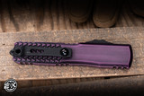 Microtech Ultratech Gen IV OTF Automatic Knife Half Tri Grip Purple Abrasion Aluminum 3.5" M390 D/E Dagger 11224HT-1PUAA