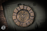 Hitex/Atsukoubo COTMC Gear Poker Chip Titanium "Skulls in a Field of Sakura Flowers"