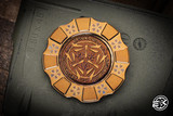 Hitex/Atsukoubo COTMC Gear Poker Chip Titanium "Skulls in a Field of Sakura Flowers"