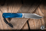 *Drop Date 6/16 @ 2PM EST"Jack Wolf Knives Gateway FIXEDC Fixed Blade Knife Saw Cut Blue Bone 2.99" 14C28N Clip Point Satin