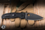Spyderco Shaman Lighweight Folding Knife Black FRN 3.6" CTS BD1N Plain Edge C229PBBK