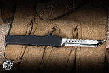 Microtech Marfione Custom Halo III Mini OTF Knife Aluminum, Abalone Inlay 2" M390 Hellhound Mirror Polish