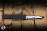 Marfione Custom Halo III Mini OTF Knife Aluminum, Pearl Inlay 2" M390 Hellhound Mirror Polish