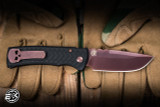 Chaves Knives/ProTech 229 Redencion Automatic Knife Black Tread Textured Aluminum, Black Lip Pearl Button 3.3" S35VN Drop Point Copper Rose PVD - Blade Show Exclusive
