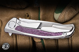 Shirogorov x CRK "Hati CGG" Custom Folding Knife Purple Alutex Titanium 3.75" MagnaCut Drop Point - Blade Show Exclusive