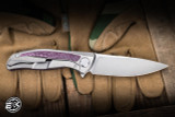Shirogorov x CRK "Hati CGG" Custom Folding Knife Purple Alutex Titanium 3.75" MagnaCut Drop Point - Blade Show Exclusive