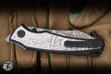 Hawk Knives x John Gray Talon Folding Knife Hammered Titanium 3.5" M390 Dark Rain Serrated - Blade Show Exclusive