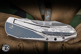 GTC Knives A-SLT Macchina Titanium/Zirconium, 3-Alloy Damascus