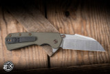 A2D Attn2Detail Mercantile Delta Folding Knife Olive Drab G10 3.35" MagnaCut Sheepsfoot Harpoon - Blade Show Exclusive