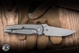 Chaves x Jake McCoy Red Label Disciple Street Integral Folding Knife Stonewash Titanium 3.25" M390 Drop Point Stonewash - Blade Show Exclusive