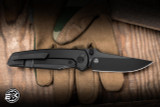 Chaves x Jake McCoy Red Label Disciple Street Integral Folding Knife Titanium 3.25" M390 Drop Point Black Satin PVD - Blade Show Exclusive