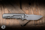 Chaves x Sam Tran Red Label Arison Street Integral Folding Knife Titanium 3.25" M390 Drop Point Stonewash - Blade Show Exclusive