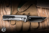 Chaves x Sam Tran Red Label Arison Street Integral Folding Knife Bright Stonewash Titanium 3.25" M390 Drop Point DLC - Blade Show Exclusive