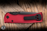 Chaves x Protech Redencion 229 Automatic Folding Knife Red Key Milled Aluminum 3.5" S35VN Drop Point Black DLC - Blade Show Exclusive