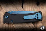 Chaves x Protech Redencion 229 Automatic Folding Knife Black Key Milled Aluminum 3.5" S35VN Drop Point Sapphire - Blade Show Exclusive