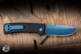 Chaves x Protech Redencion 229 Automatic Folding Knife Black Aluminum 3.5" S35VN Drop Point Sapphire PVD