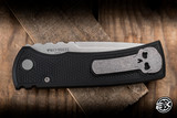 Chaves x Protech Redencion 229 Automatic Folding Knife Black Spiral Stripple  Aluminum 3.5" S35VN Tanto Stonewash - Blade Show Exclusive