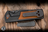 Chaves Knives Exclusive Magnetic Integral N.T.A.K. Dirty Steve Folding Knife Titanium, Natural Linen Micarta Inlay 3.56" 3V Tanto Grey Tumbled PVD
