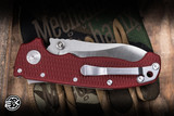 Demko Knives AD20 Folding Knife Red G10 3.6" Magnacut Butcher 2-Tone Raw