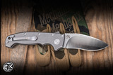 Demko Knives AD20 Folding Knife Lightweight Smooth Titanium 3.6" 3V Kopis