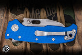 Demko Knives AD20 Compact Folding Knife Blue G10 3" Magnacut Batwing