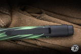 Nottingham Tactical TiButton Exotic Pen Full Spiral Flute Titanium Green Lantern 5" Parker RHSL