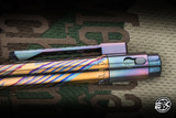 Nottingham Tactical TiButton Exotic Pen Partially Carved Zircuti 5" Parker RHSL