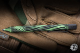 Nottingham Tactical TiButton Pen Spiral Flute with Dots Green Lantern Titanium 5.5" G2 RHDL