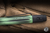 Nottingham Tactical TiButton Exotic Pen Straight Flute Green Lantern Titanium 5.5" G2 RHSL
