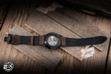 EK Layer Watches 43MM Crystallized Titanium 316L Stainless, Leather Band