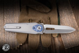 Remette RT-Infinite Power Folding Knife Titanium/Crystal Ti Accent 3.15" M390 Dagger Pearlescent