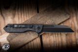 Heretic Knives Jinn Button Lock Manual Flipper Knife DLC Glow Carbon Fiber 3" MagnaCut Wharncliffe DLC H213-6A-GLOCF