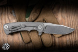 Hinderer Knives Project X Flipper Knife Triway OD Green G10/Working Finish 3.65" S45VN Clip Point Stonewash