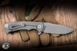 Hinderer Knives Project X Flipper Knife Triway Black G10/Working Finish 3.65" S45VN Clip Point